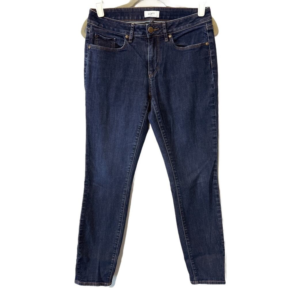 LOFT Outlet Curvy Skinny Dark Wash Jeans Size 6